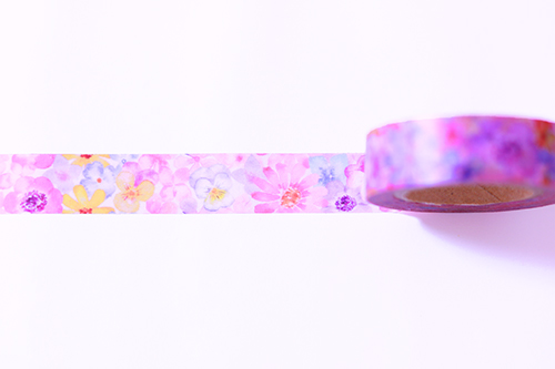フリー写真画像『人気イラストレーターmiyaの繊細で美しい水彩花柄マスキングテープ』[ID:3703]
