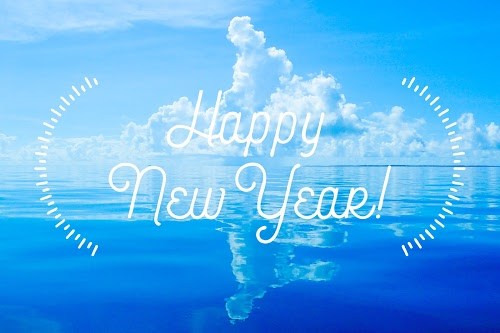 海好きな人へのあけおめ画像 Happy New Year その2のフリー画像 おしゃれなフリー写真素材 Girly Drop