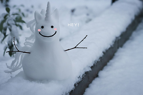 『雪だるま』のフリー写真画像[ID:18693]