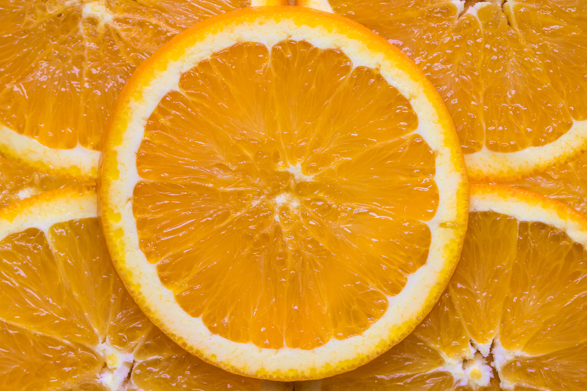 敷き詰められたオレンジのテクスチャのフリー画像 おしゃれなフリー写真素材 Girly Drop